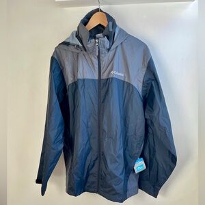 Men’s Large black and grey Columbia Glennaker Lake rain jacket